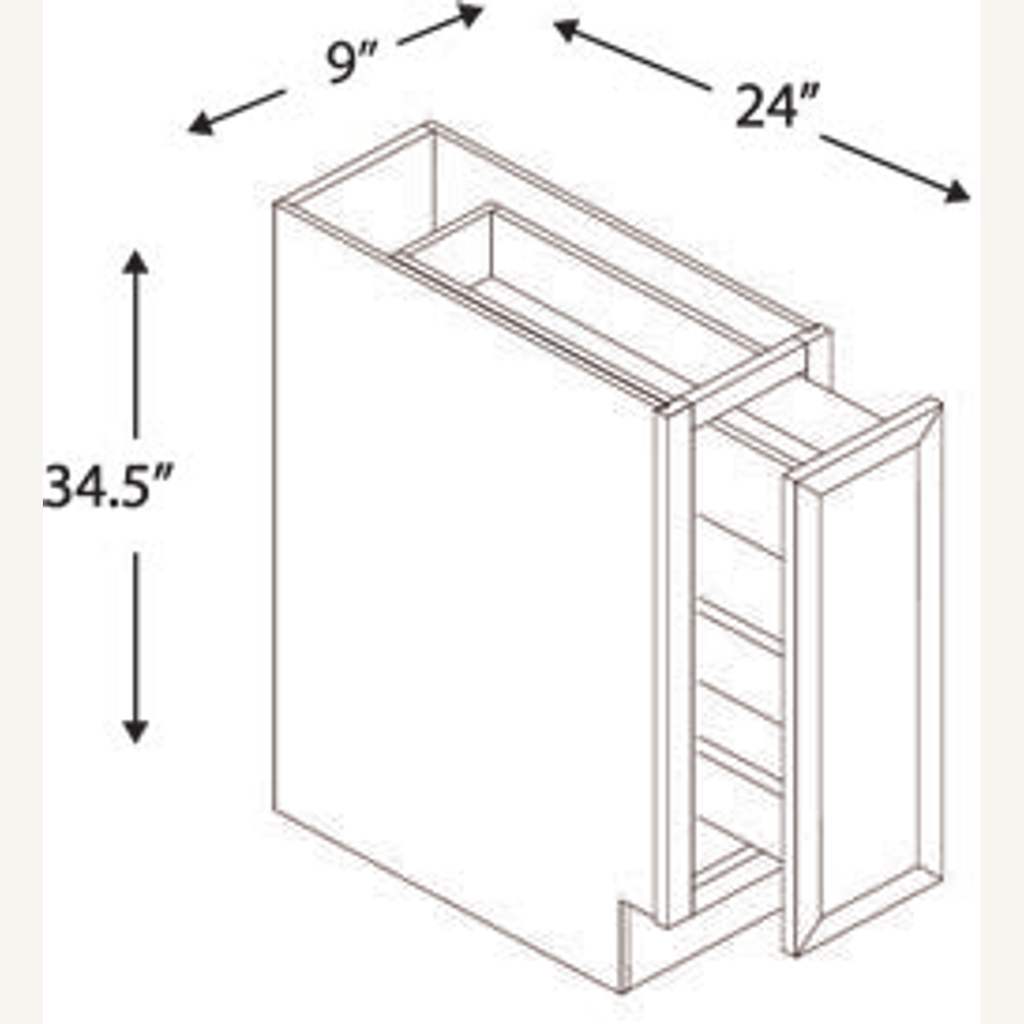 SP09 — Base Spice Rack Cabinet | Grey Shaker - cabinet type illustration