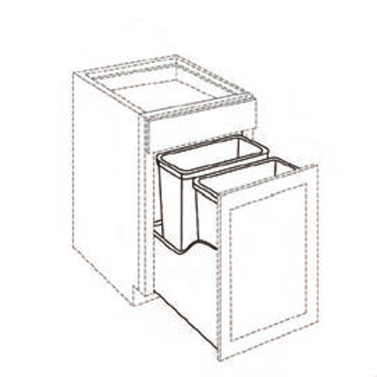 TRASH KIT — Trash Kit | Grey Shaker - cabinet type illustration