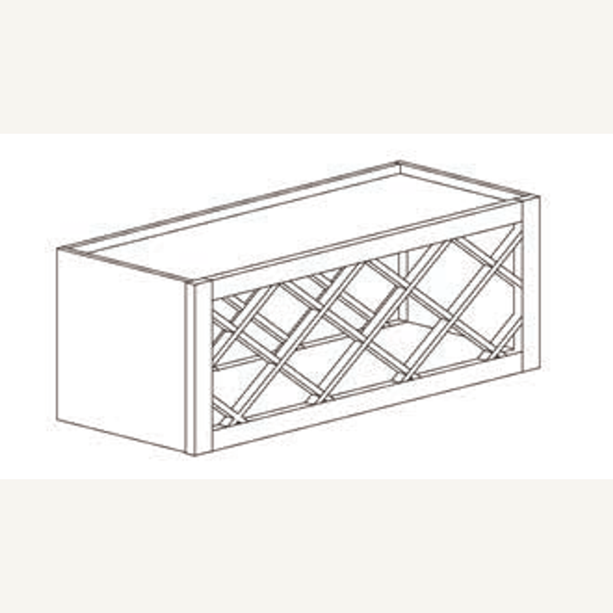 WRC3615 — 36x15 Wall Wine Rack | Grey Shaker - cabinet type illustration