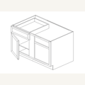 BBC42-R — 42” Base Blind Corner — Right | Grey Shaker - cabinet type illustration
