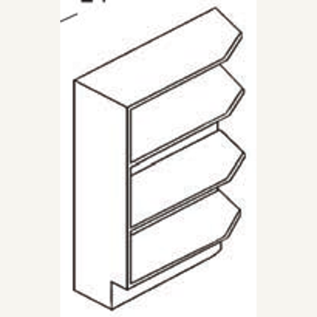 BES09-R — 9” Base End Shelf — Right | Grey Shaker - cabinet type illustration