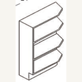 BES09-R — 9” Base End Shelf — Right | Grey Shaker - cabinet type illustration
