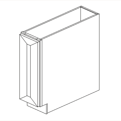 B09FHD — 9” Base Cabinet Full Height Door | Grey Shaker - cabinet type illustration