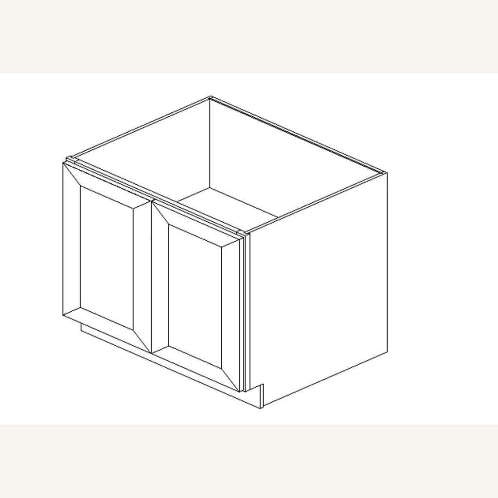 B24FHD — 24” Base Cabinet Full Height Door | Grey Shaker - cabinet type illustration