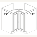 BLS36-BLS36 — 36” Base Lazy Susan | Grey Shaker - cabinet type illustration