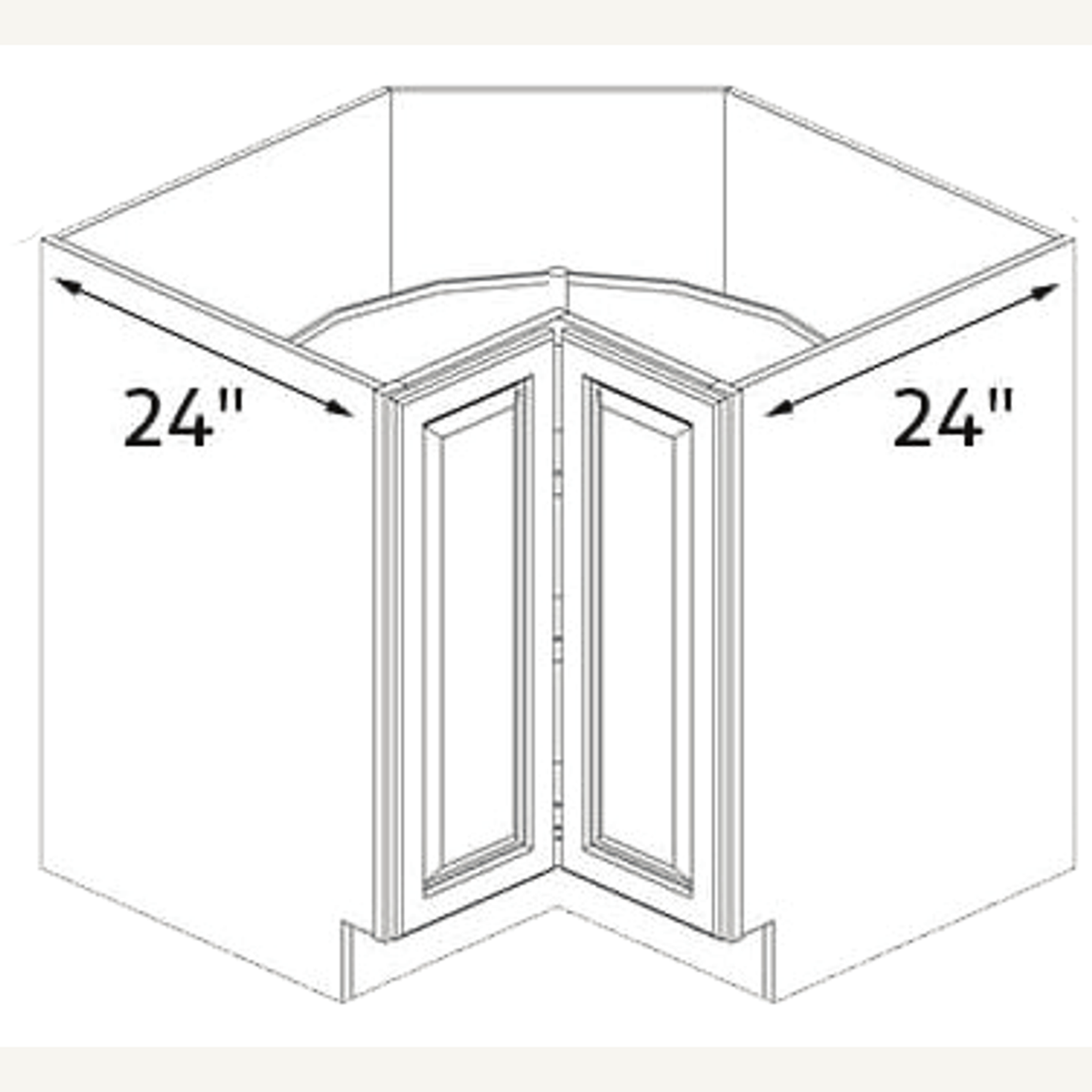 BLS36-BLS36 — 36” Base Lazy Susan | Grey Shaker - cabinet type illustration