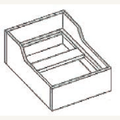BMC30 — 30” Base Microwave Cabinet | Grey Shaker - cabinet type illustration