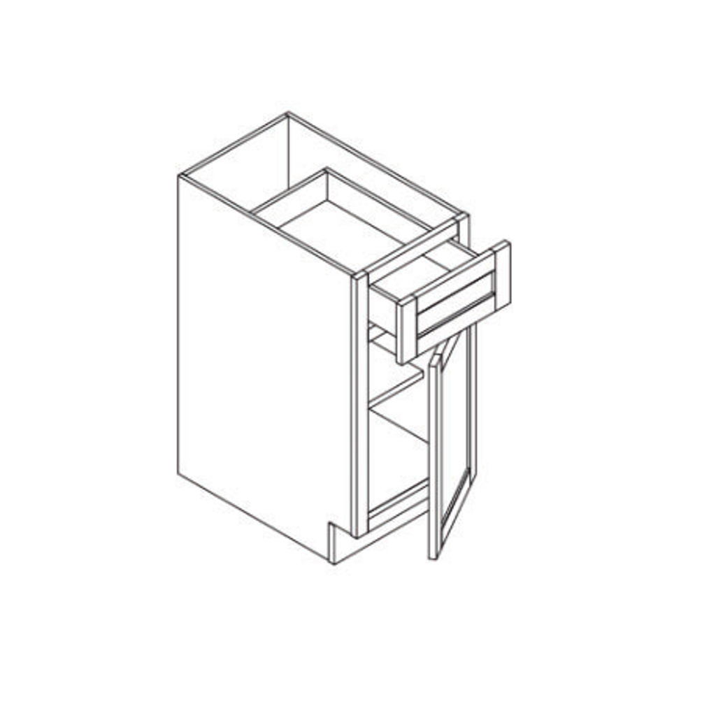 B21 — 21” Base Cabinet | Grey Shaker - cabinet type illustration