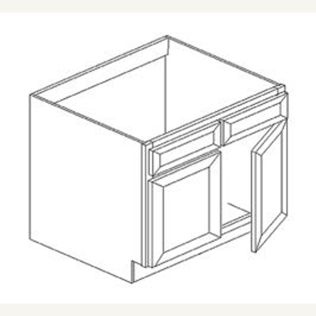 SB42 — 42” Sink Base Cabinet | Grey Shaker - cabinet type illustration