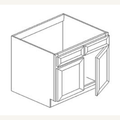 SB42 — 42” Sink Base Cabinet | Grey Shaker - cabinet type illustration
