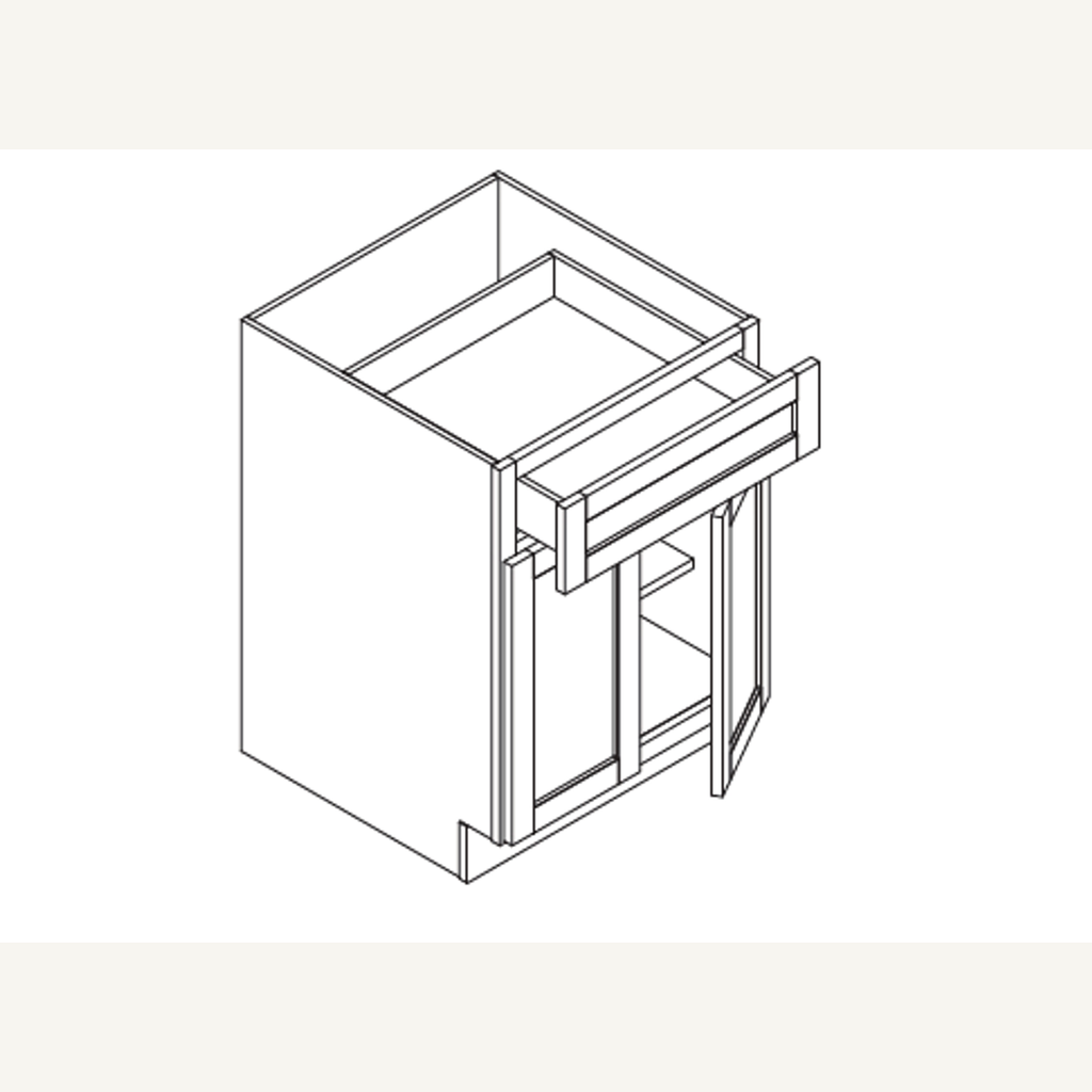B42 — 42” Base Cabinet | Grey Shaker - cabinet type illustration