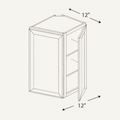 WEC1242 — 12x42 Wall End Cabinet | White Shaker - enlarged wall end cabinet illustration