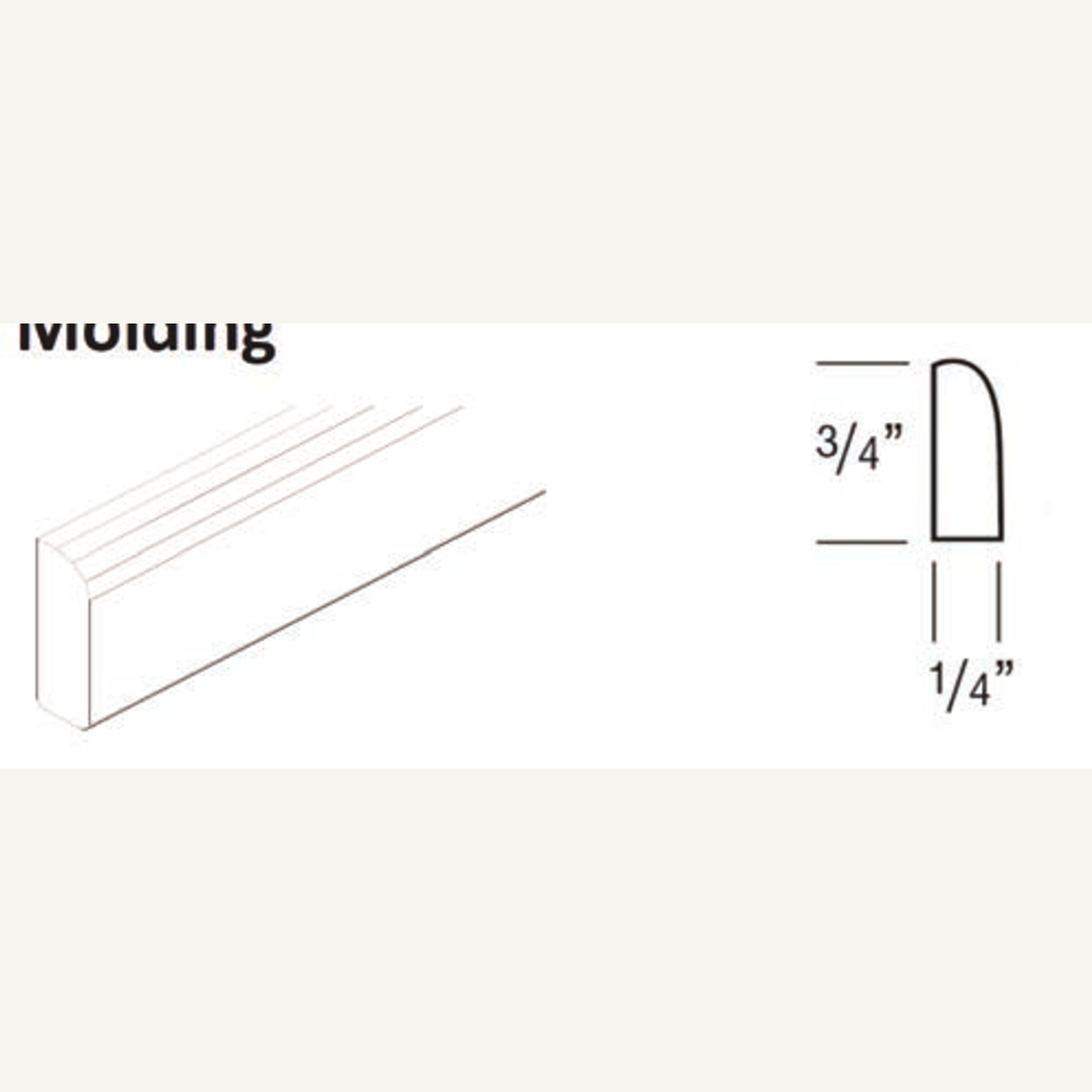 SM8 — Scribe Molding | Grey Shaker - cabinet type illustration