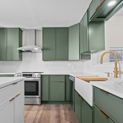 Slim Saige Green kitchen inspiration