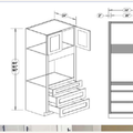 OC339624 — 33x96x24 Oven Cabinet Complete Cabinet | Grey Shaker - cabinet type illustration