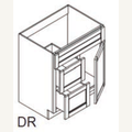 VSD6021DD — 60x21 Vanity Sink Base Combo - Double Sink | Grey Shaker - cabinet type illustration