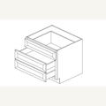 VDB24 — 24” Vanity Drawer Base | Grey Shaker - cabinet type illustration