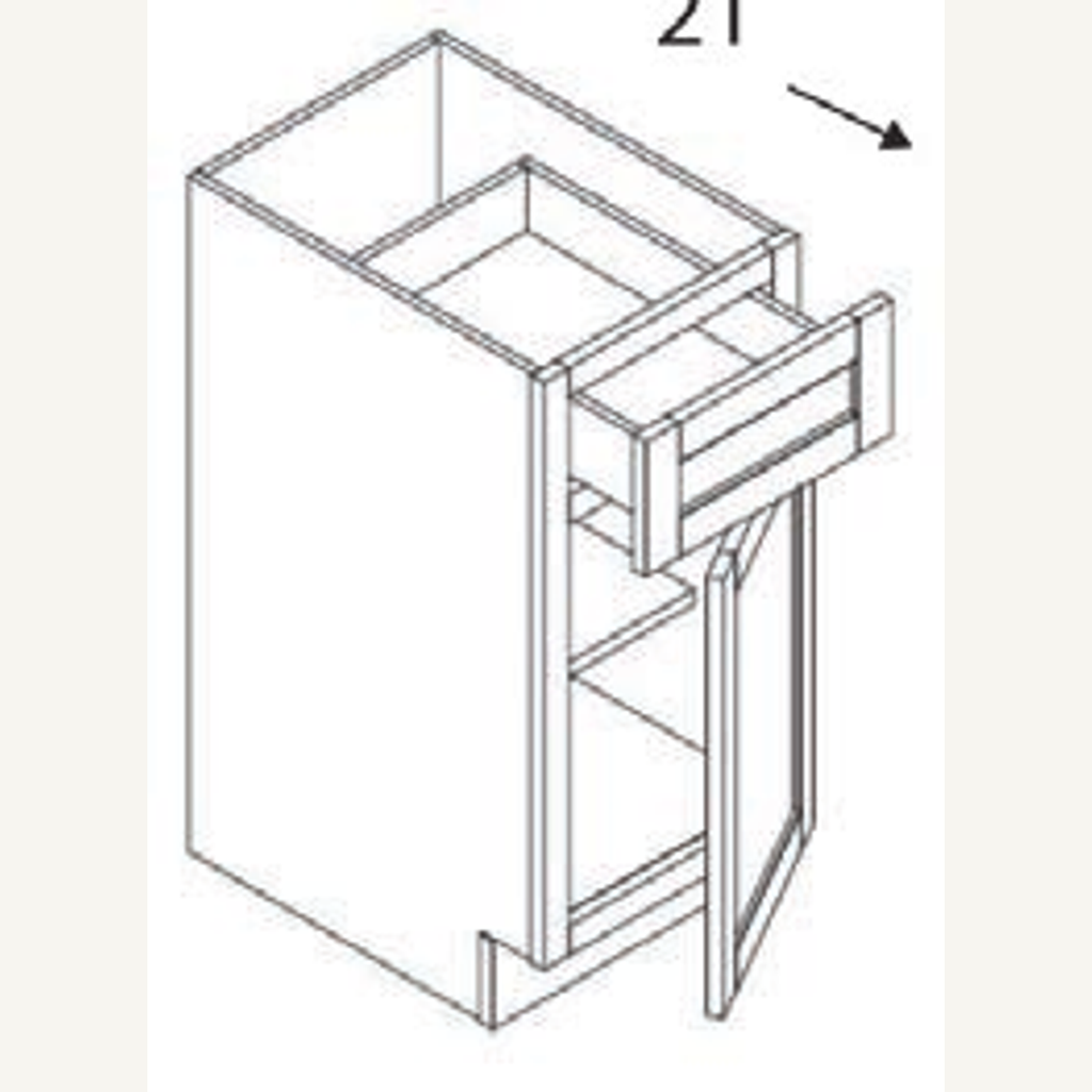 KD36 — 36” Vanity Knee Drawer | Grey Shaker - cabinet type illustration