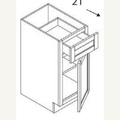 KD36 — 36” Vanity Knee Drawer | Grey Shaker - cabinet type illustration