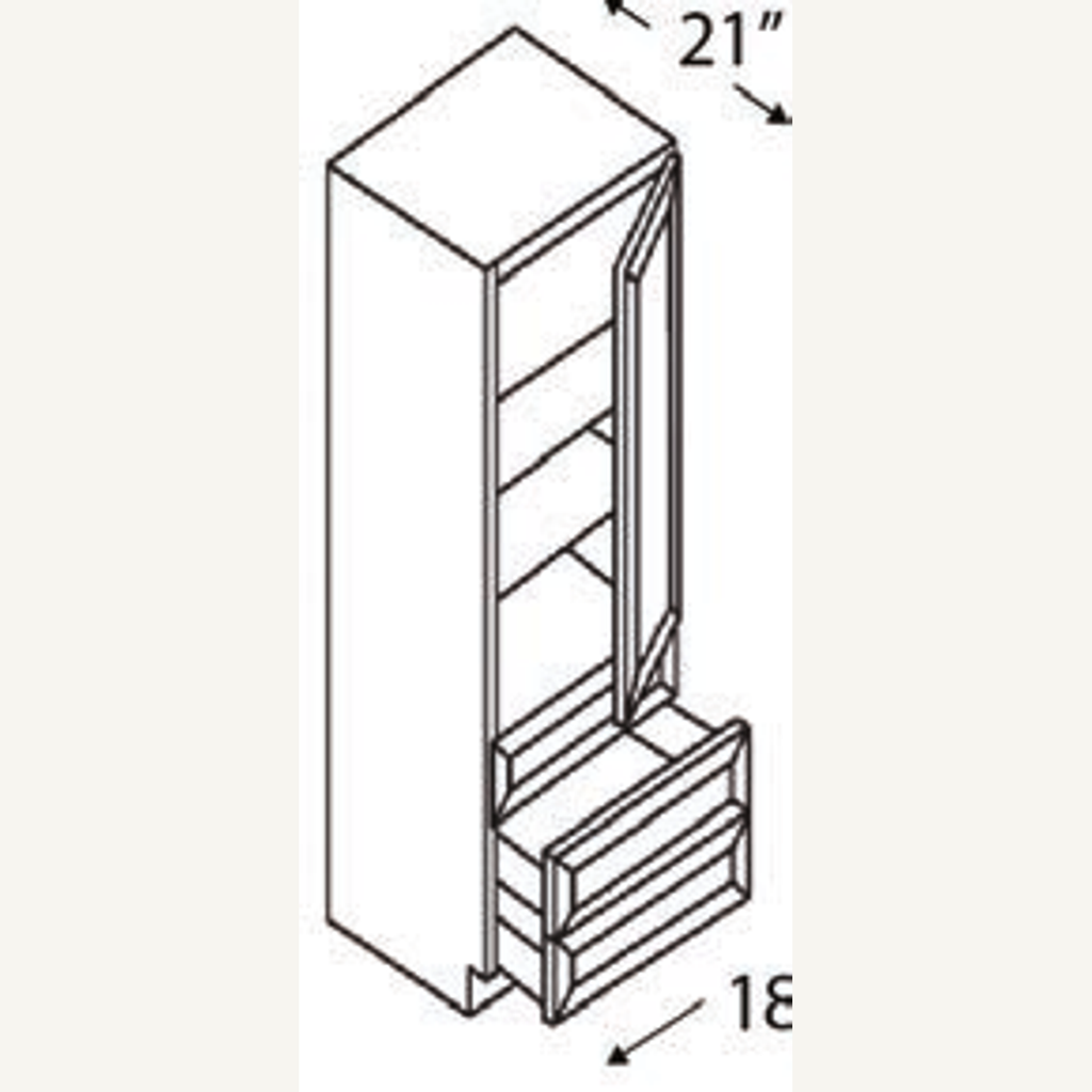SVA188421 — Vanity Linen Cabinet | Grey Shaker - cabinet type illustration
