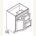 VSB36 — 36” Vanity Sink Base | Grey Shaker - cabinet type illustration