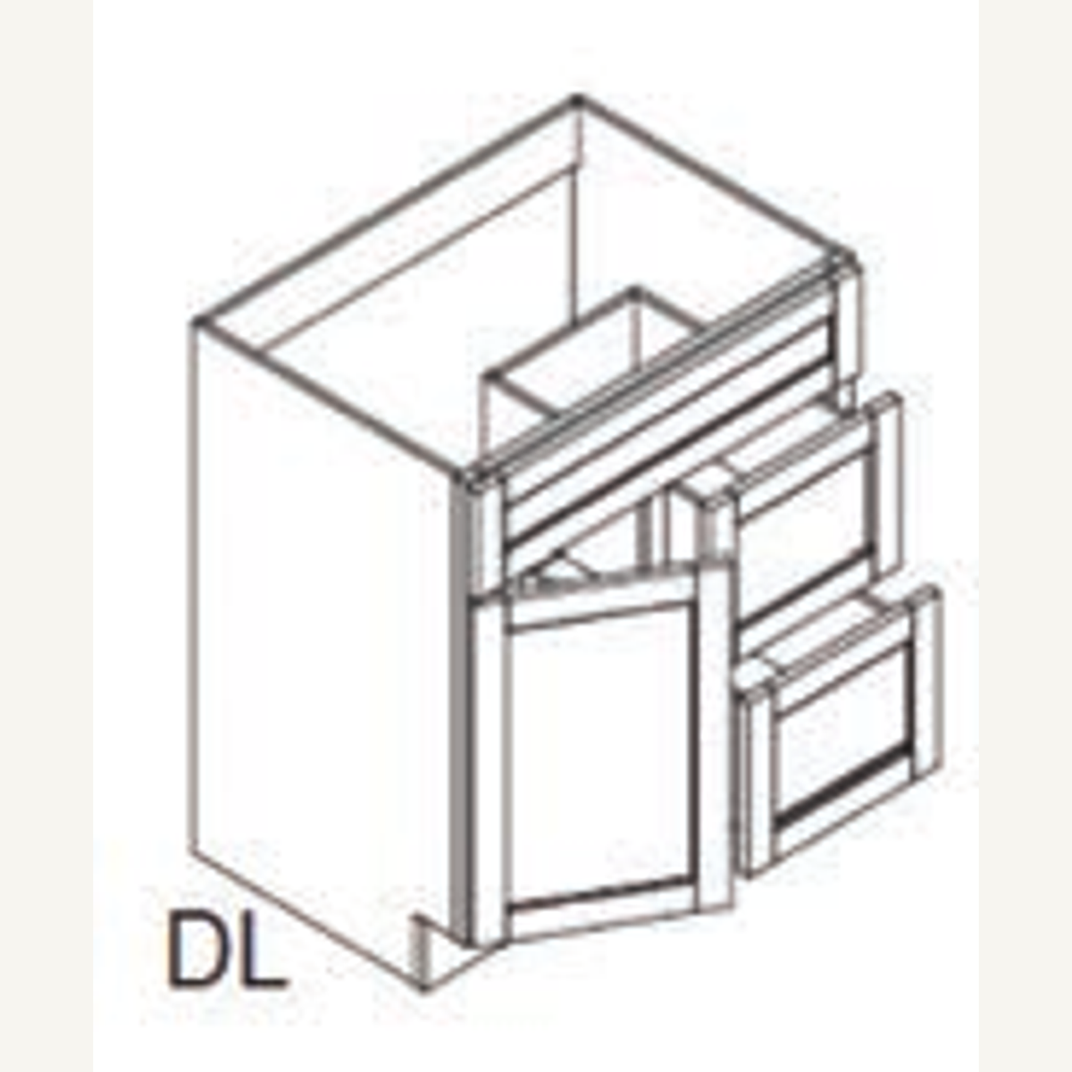 VSB36 — 36” Vanity Sink Base | Grey Shaker - cabinet type illustration