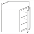 WDC274215 — 27x42x15 Wall Diagonal Corner Cabinet | Grey Shaker - cabinet type illustration