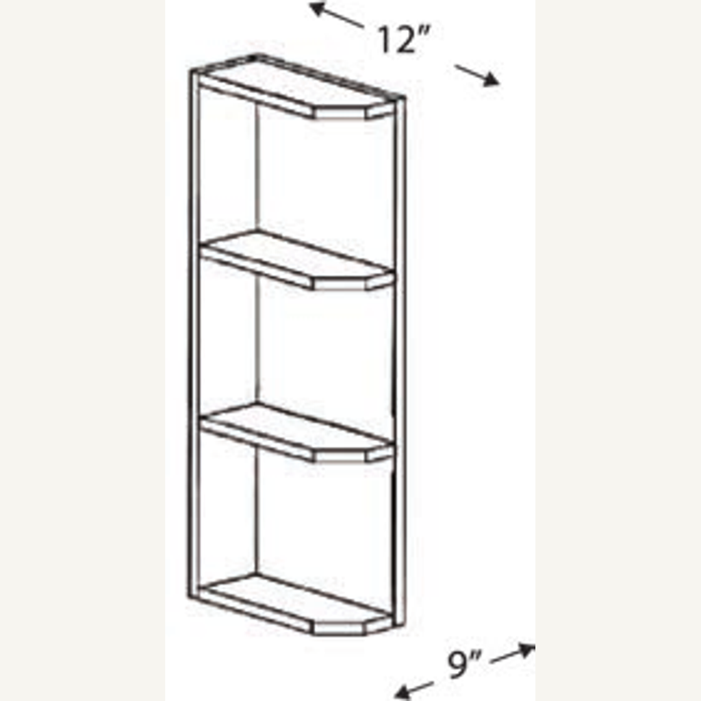 WES942 — 9x42 Wall End Shelves | Grey Shaker - cabinet type illustration