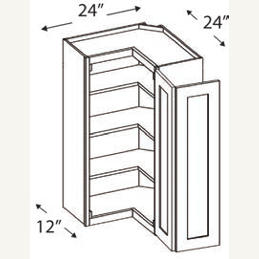 WLS2442 — 24x42 Wall Lazy Susan | Grey Shaker - cabinet type illustration