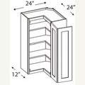 WLS2442 — 24x42 Wall Lazy Susan | Grey Shaker - cabinet type illustration