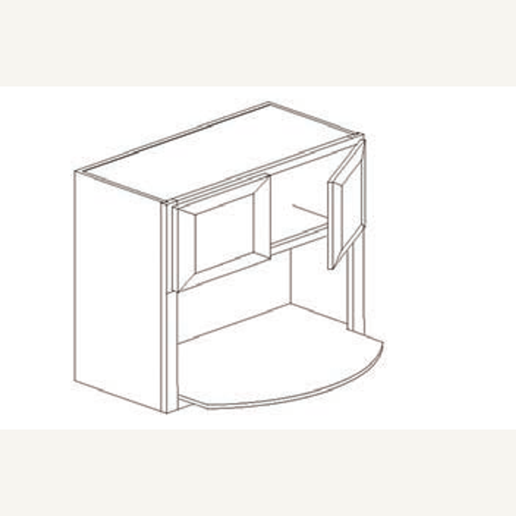 WMC3042 — 30x42 Wall Microwave Cabinet | Grey Shaker - cabinet type illustration
