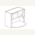 WMC3042 — 30x42 Wall Microwave Cabinet | Grey Shaker - cabinet type illustration