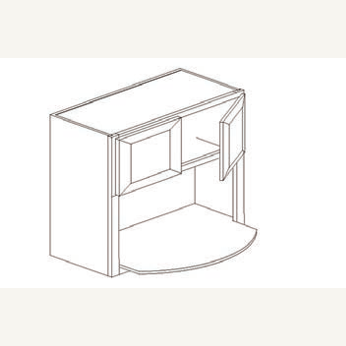 WMC3042 — 30x42 Wall Microwave Cabinet | Grey Shaker - cabinet type illustration