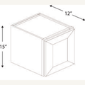 W2115 — 21x15 Wall Cabinet | Grey Shaker - cabinet type illustration