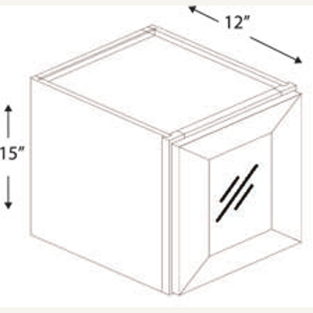 W2115GD — 21x15 Wall Cabinet Glass Door* | Grey Shaker - cabinet type illustration