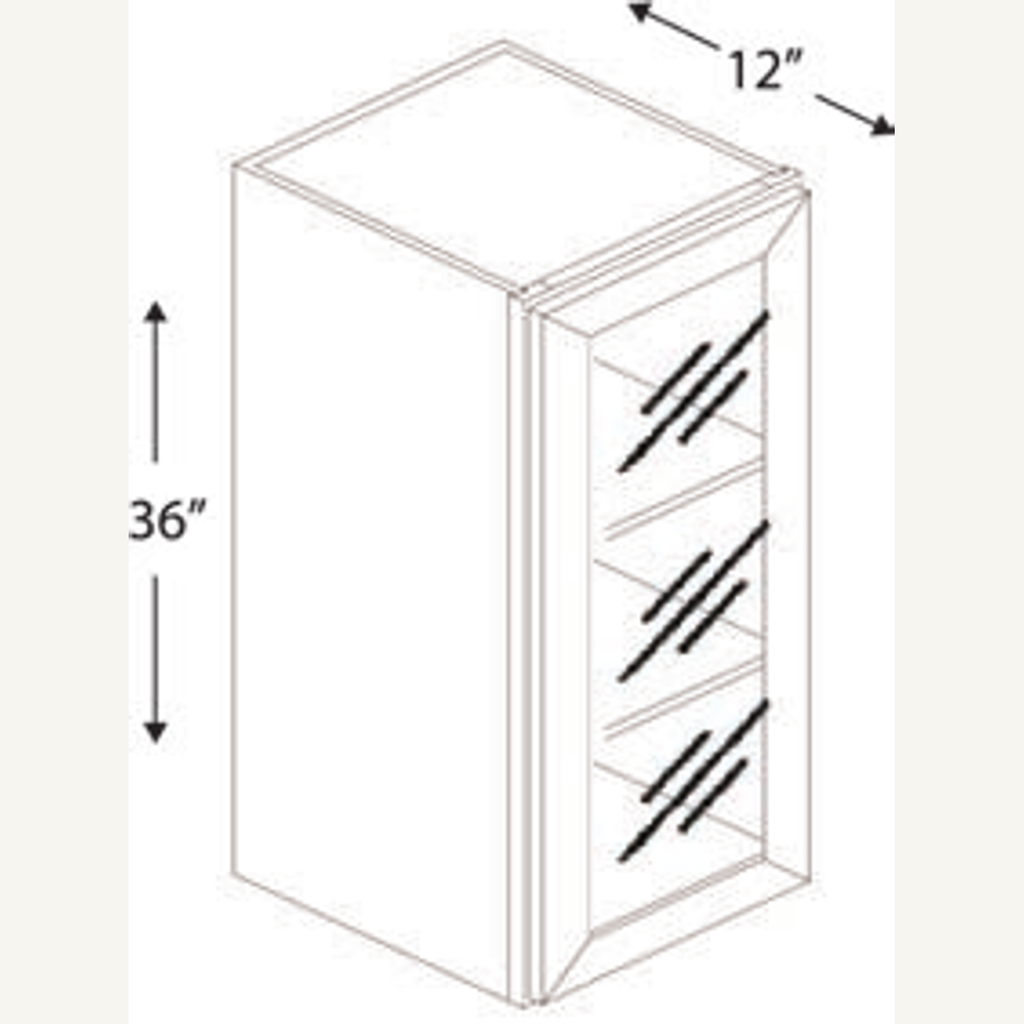 W1842GD — 18x42 Wall Cabinet Glass Door* | Grey Shaker - cabinet type illustration