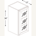 W1842GD — 18x42 Wall Cabinet Glass Door* | Grey Shaker - cabinet type illustration