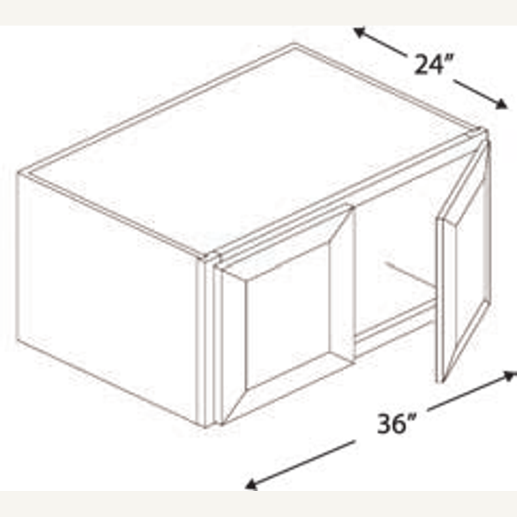 W362424 — 36x24x24 Wall Cabinet | Grey Shaker - cabinet type illustration