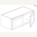 W3624 — 36x24 Wall Cabinet | Grey Shaker - cabinet type illustration