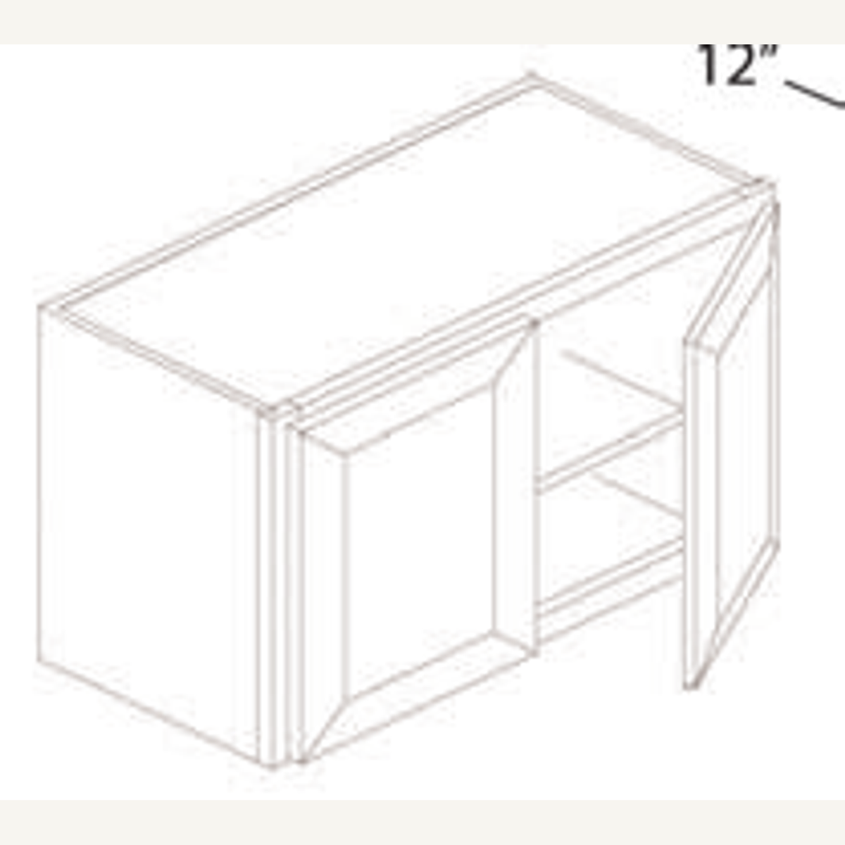 W4242 — 42x42 Wall Cabinet | Grey Shaker - cabinet type illustration