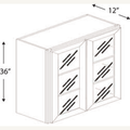 W3642GD — 36x42 Wall Cabinet Glass Door* | Grey Shaker - cabinet type illustration